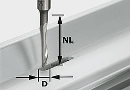 Фреза для обробки сплавів з алюмінію HS з хвостовиком 8 мм HS S8 D5/NL23 Festool 491036