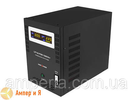ДБЖ LogicPower LPY-B-PSW-7000VA+ (5000W) з правильною синусоїдою, струм заряду 10A/20A, 48 В, фото 1