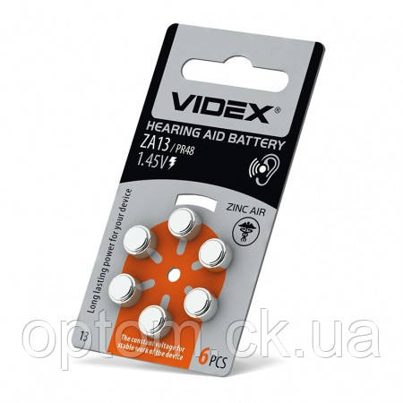 Батарейка Videx ZA13/PR48