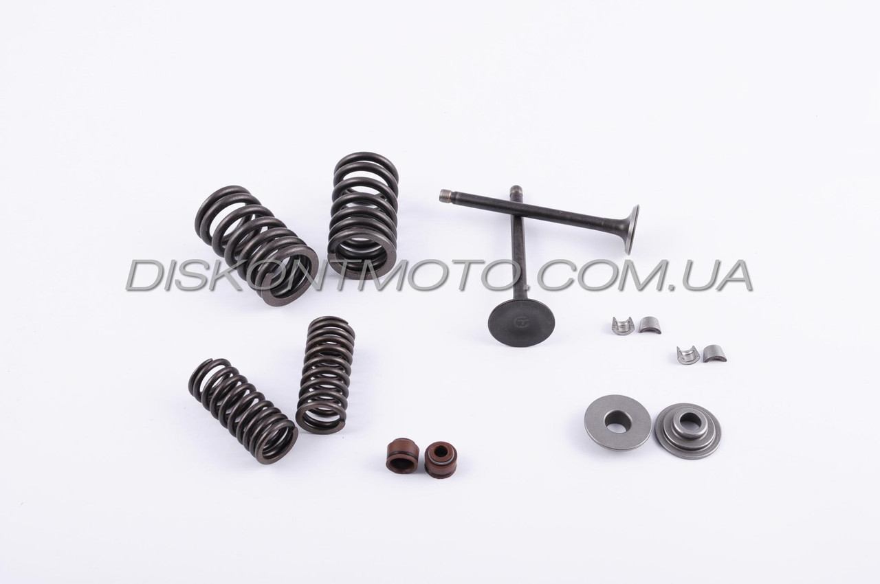 Клапани 4T GY6 50 китайський скутер 139QMB (L-64mm ,пара, в зборі) KOMATCU