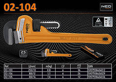 Ключ трубний 300 мм тип "Stillson", Ra-38 мм, NEO 02-104