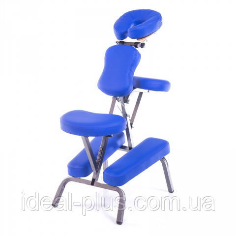 SPIRIT navy blue (темно-синій) (PU) складаний масажний стілець для комірцевої зони