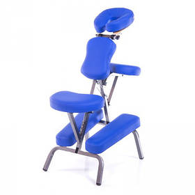SPIRIT navy blue (темно-синій) (PU) складаний масажний стілець для комірцевої зони