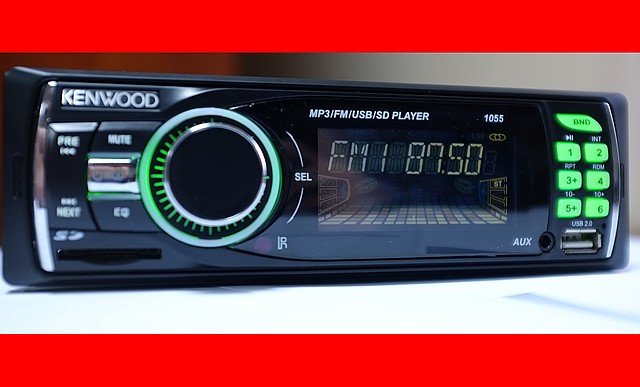 Автомагнітола Kenwood 1055 USB+SD+FM+AUX+ГАРАНТІЯ!