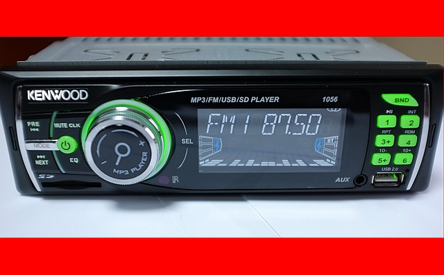 Автомагнітола Kenwood 1056 USB+SD+FM+AUX+ГАРАНТІЯ!