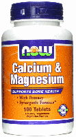 Кальций и Магний Цитрат Now Foods Calcium & Magnesium 100 Tabs