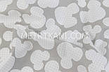 Бавовняна тканина Міккі Маус в точку на сірому тлі №375, фото 2