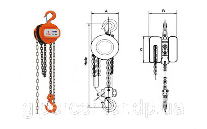 Таль ручная HSZ-1 1т/3000мм - фото 1 - id-p83002598