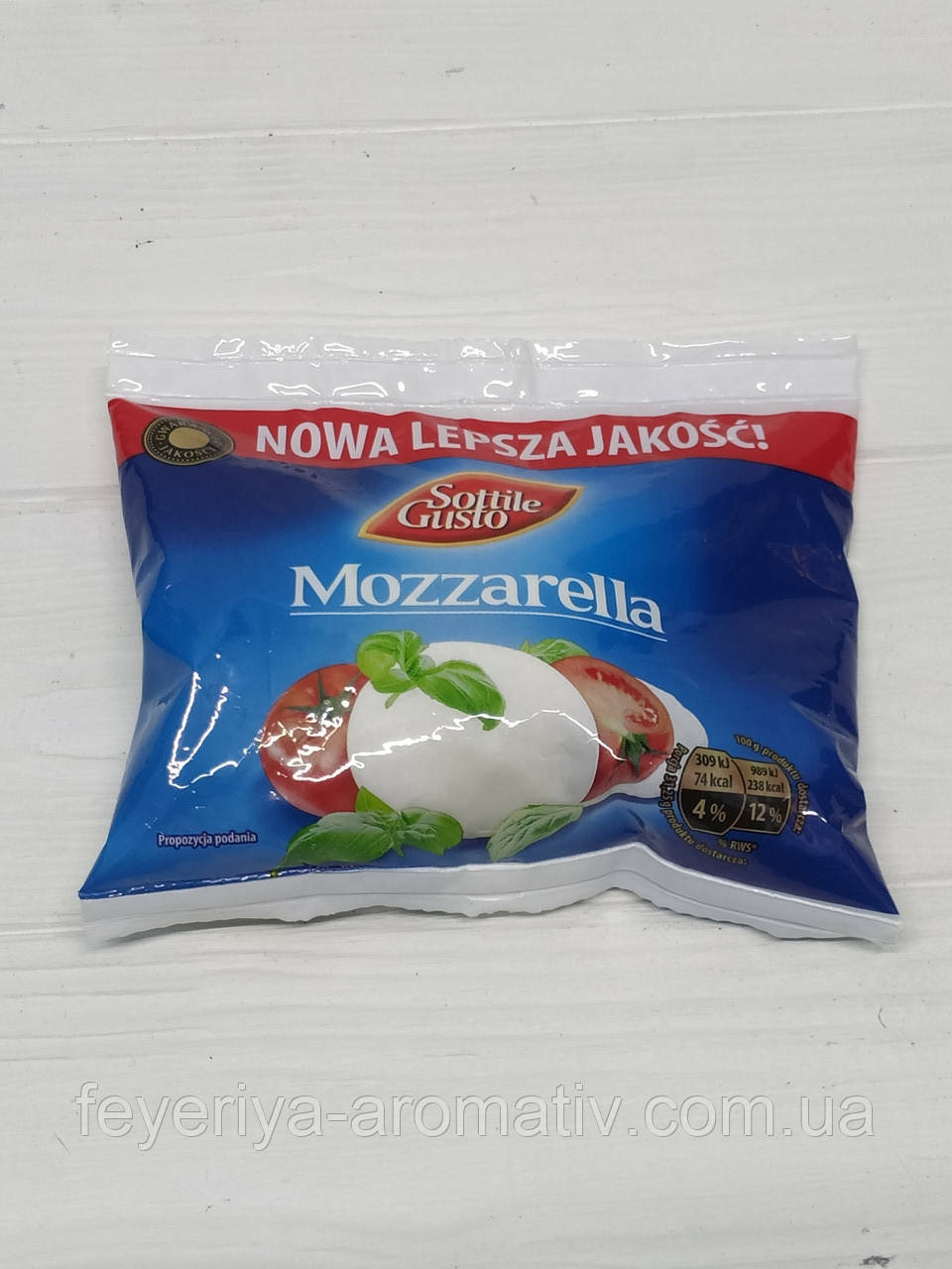 Сир Моцарела Sottile Gusto Mozzarella 220/125 р (Польща)
