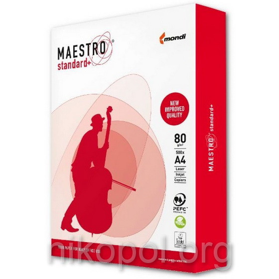 Папір для ксерокса Maestro Standard+ А4 500л. 80 гр/м2