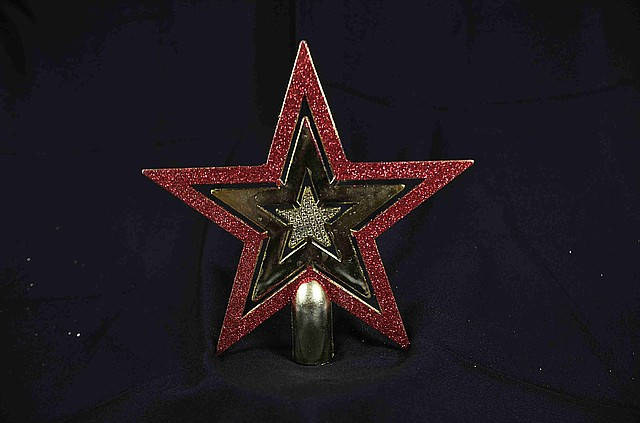 Зірка верхівка червона з присипкою 0307, фото 1