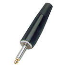 Штекер 6,35 мм моно, корпус металевий