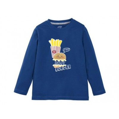Реглан для хлопчика синій Happy Burger Lupilu р.86/92 см, фото 1