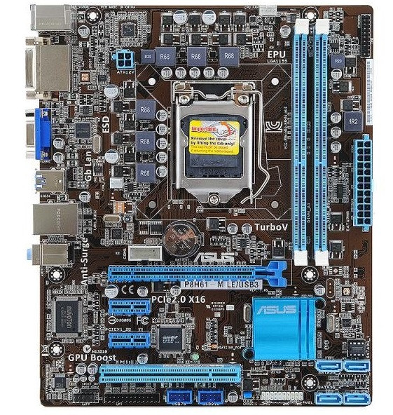 НАДІЙНА Мат. ПЛАТА s1155 ASUS P8H61-M LE/USB3 на DDR3 з Німеччини з ГАРАНТІЄЮ LGA1155, фото 1