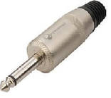 Штекер 6,35 мм моно "Yongsheng", корпус металевий