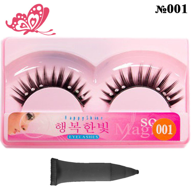 Купити Накладні Вії Стрічкові зі Стразами і Клеєм GCO-500 для очей за оптовою ціною можна в нашому інтернет магазині косметики https://opt21.com з доставкою по всій Україні від Компанії 