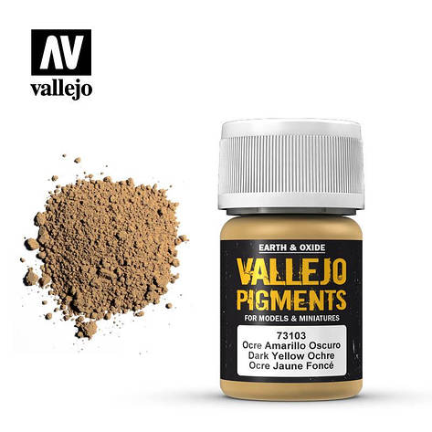 Пігмент для моделювання Темно-жовта вохра 35 мл. VALLEJO 73103, фото 1