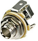 Гніздо 6,35 мм моно "Yongsheng", монтажне, корпус металевий