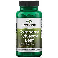 Swanson Gymnema Sylvestre Leaf Джимнема лесная листья 400 мг, 100 капс.