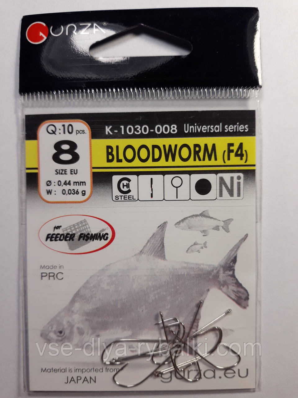 Гачки Gurza bloodworm № 8