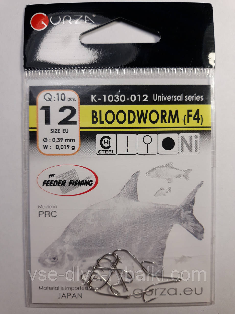 Гачки Gurza bloodworm № 12