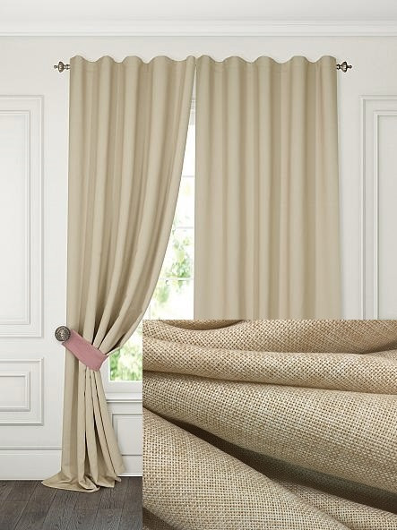 Готові Штори Льон "Мілос" Св. Беж (М1-13, Легкі штори)