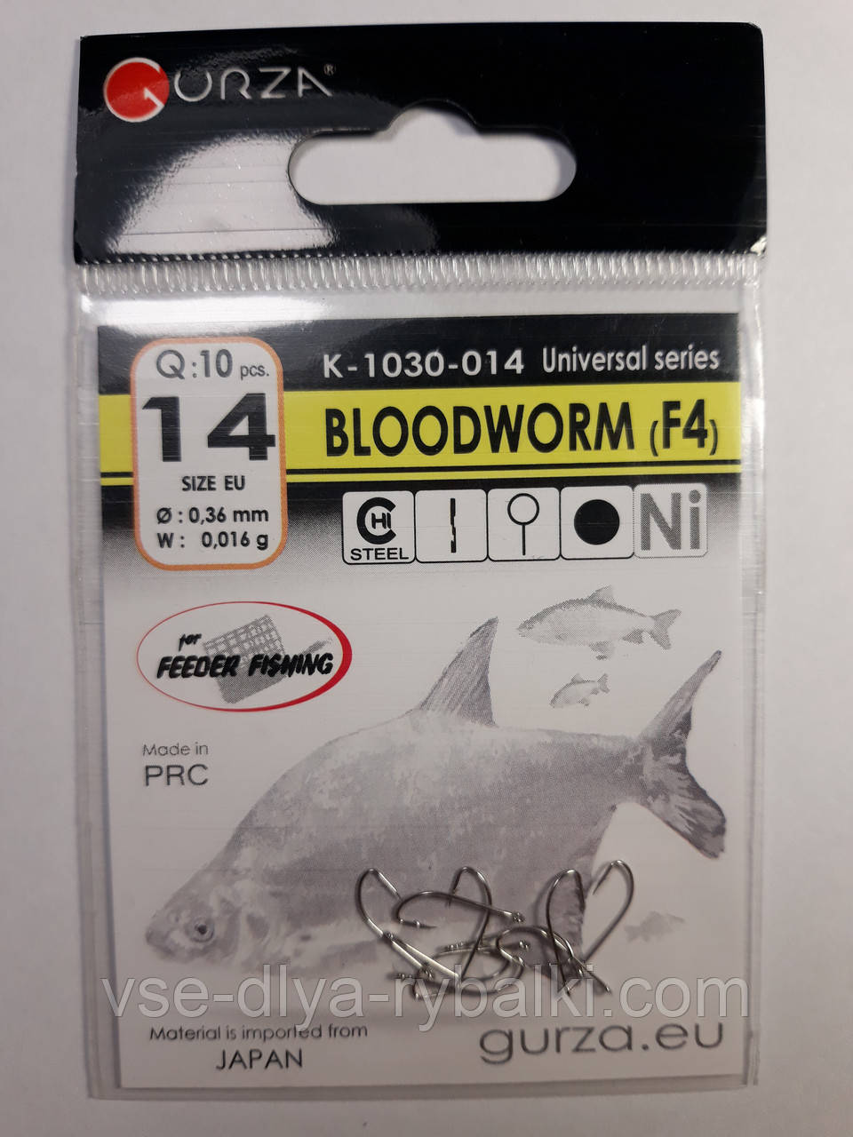Гачки Gurza bloodworm № 14