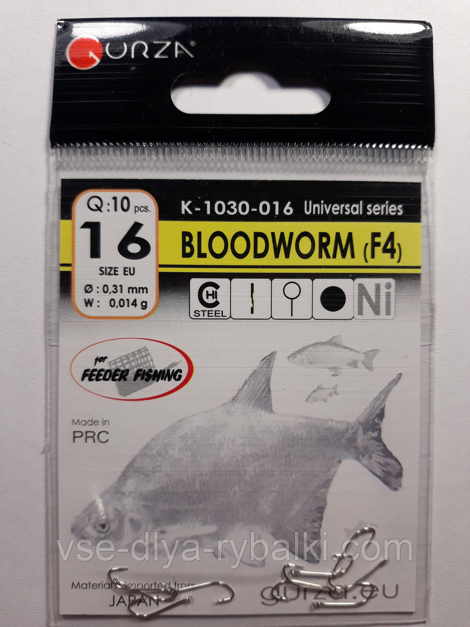 Гачки Gurza bloodworm № 16
