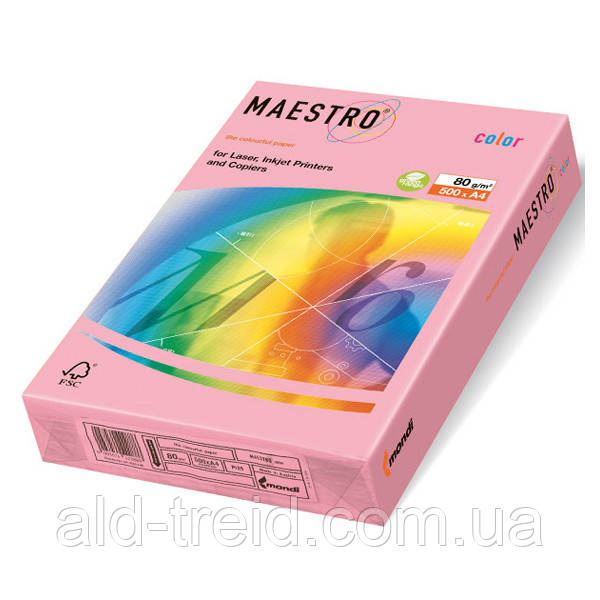Папір кольоровий А4 80 г/м2 PI25 рожевий