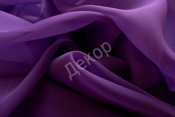 Шторний шифон Фіолет (темний фіолет), вуаль, фото 2