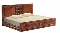 Ліжко двоспальне Новіта ДСП горіх Караваджо основа під матрац ДСП 160х200 см (Скай ТМ)