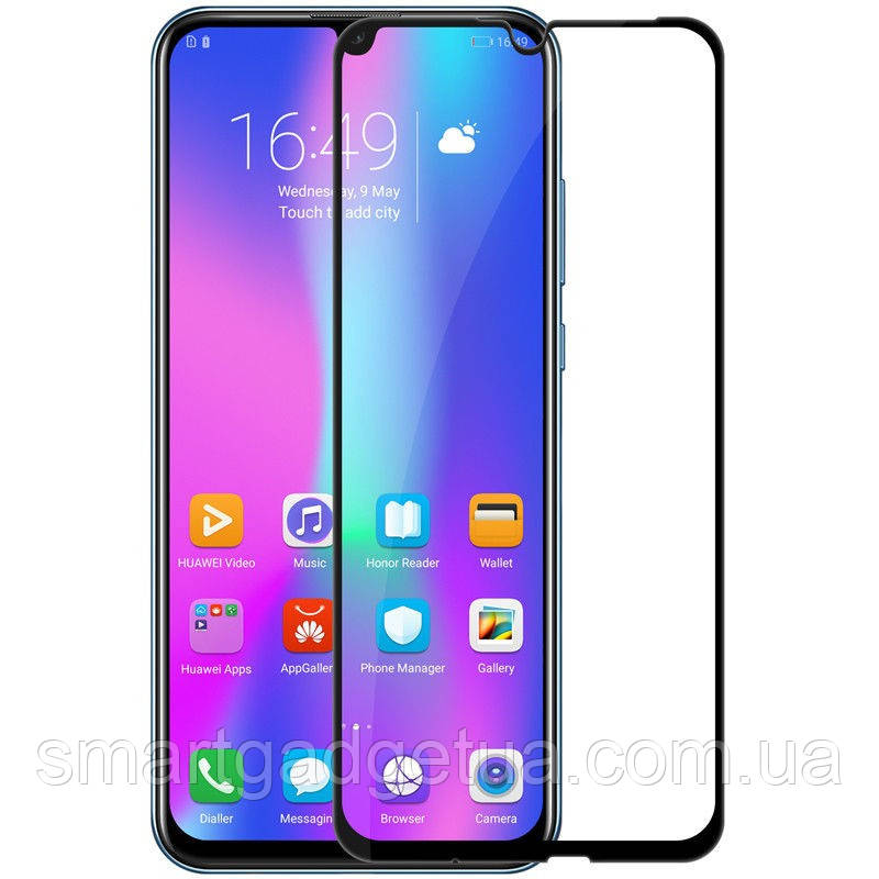Захисне скло 3D, 9H Повної обклеювання для телефону Huawei P Smart 2019. Honor 10 Lite. Захисне скло