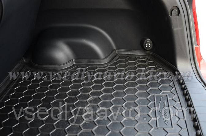 Килимок в багажник KIA Soul з 2014 р. нижня полиця без органайзера (AVTO-GUMM) пластік+гума