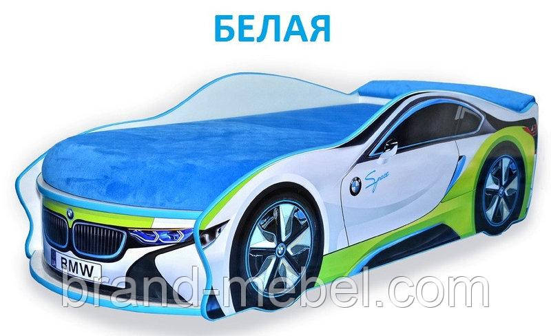 Детская кровать машина BMW Space белая - фото 2 - id-p431192137