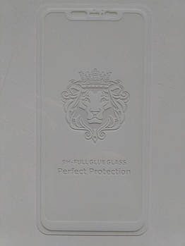 Скло Full Glue для Xiaomi Mi 8 з рамкою Білий 1971P