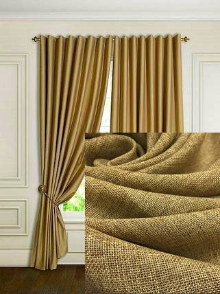 Готова Штора Льон "Мілос" Дикий Мед, 1шт 150х270см, фото 1