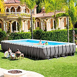 Басейн Intex 26374 каркасний 975 х 488 х 132 см, пісочний фільтр 10500 л / год, сходи, тент, підстилка, фото 3