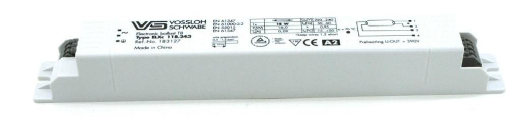 Баласт Vossloh-Schwabe ELXc 118.243 (T8 1 x 18W) CN