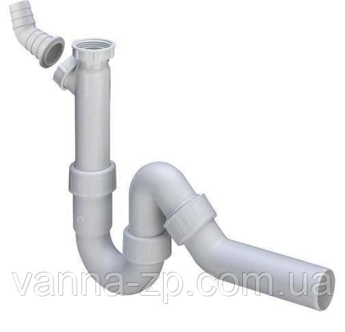Сифон для кухонної мийки без верху (напівсифон) Viega з під'єднанням зливу пральної машини