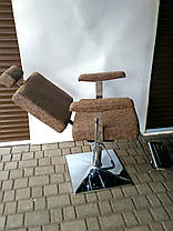 Крісло перукарське для barbershop Самуель Коричневе (Frizel TM), фото 2