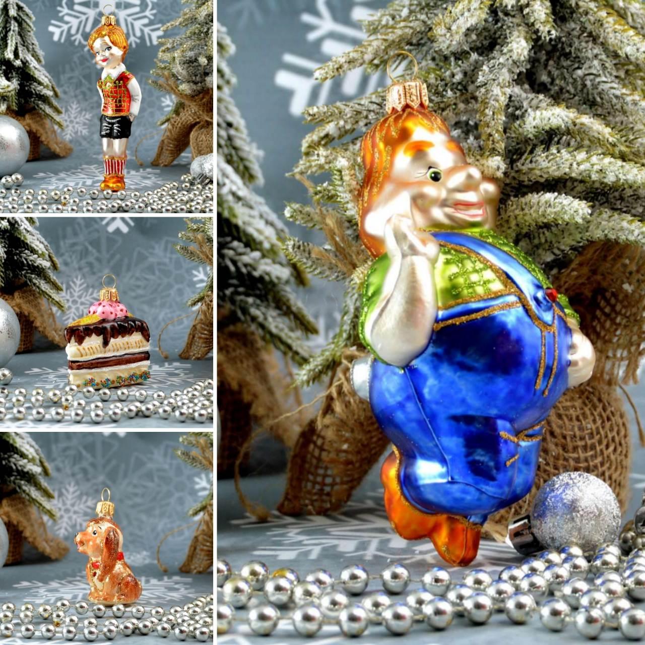 Набір скляних ялинкових іграшок Малюк і Карлсон Irena