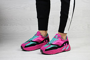 Модні жіночі кросівки Adidas x Yeezy Boost 700 Pink (репліка), фото 2