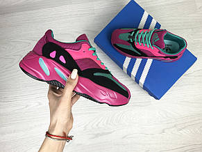 Модні жіночі кросівки Adidas x Yeezy Boost 700 Pink (репліка), фото 3