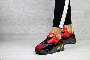 Модні жіночі кросівки Adidas x Yeezy Boost 700 Red/Black (репліка), фото 2