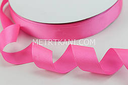 Стрічка репсова 25 мм рожевого кольору, бобіна 91 м. № ЛР-0027