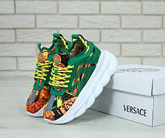 Versace Chain Reaction Green (жіночі кросівки Версаче)