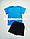 Дитячий комплект для фізкультури футболка та чорні шорти 2,3,4,5,6,7,8 років, фото 3