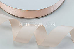 Стрічка репсова 25 мм пудрового кольору, бобіна 91 м. No ЛР-0007