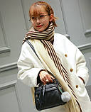 Жіноча сумочка напівкругла червона з блискавками, фото 5