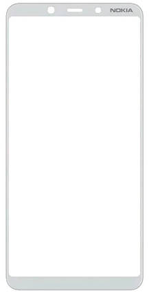 Корпусне скло Nokia 3.1 Plus Dual Sim (TA-1104) біле, фото 1